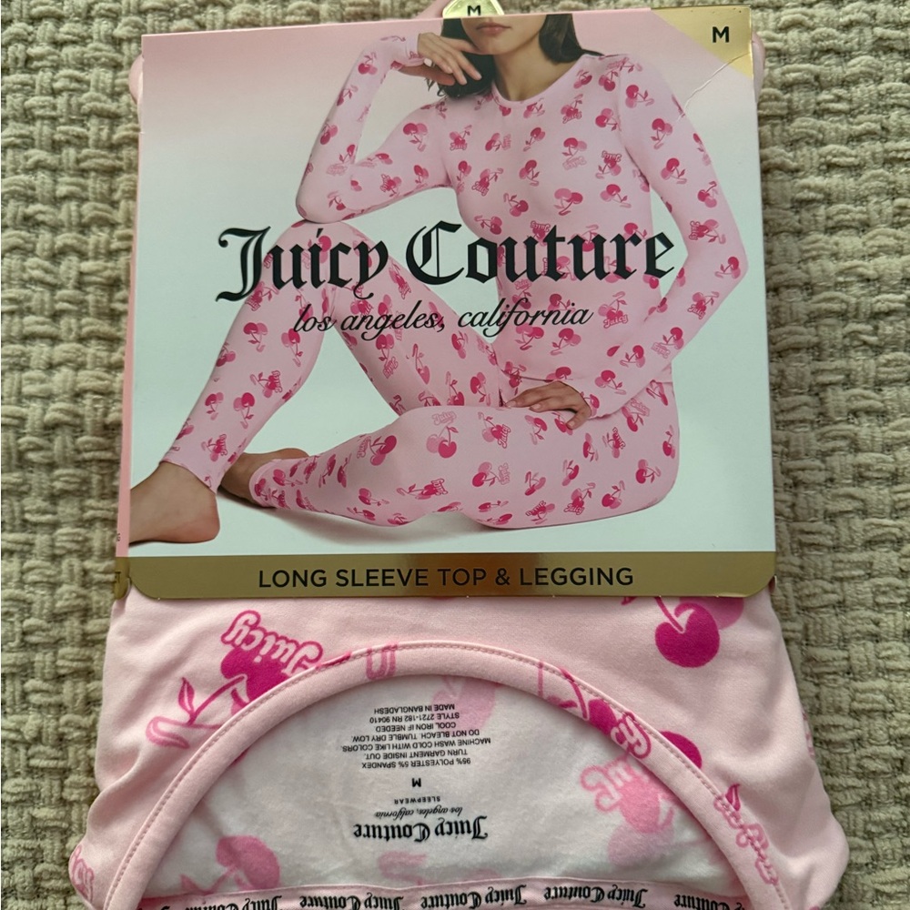 New Juicy Couture Cherry Print  Pajama Set
